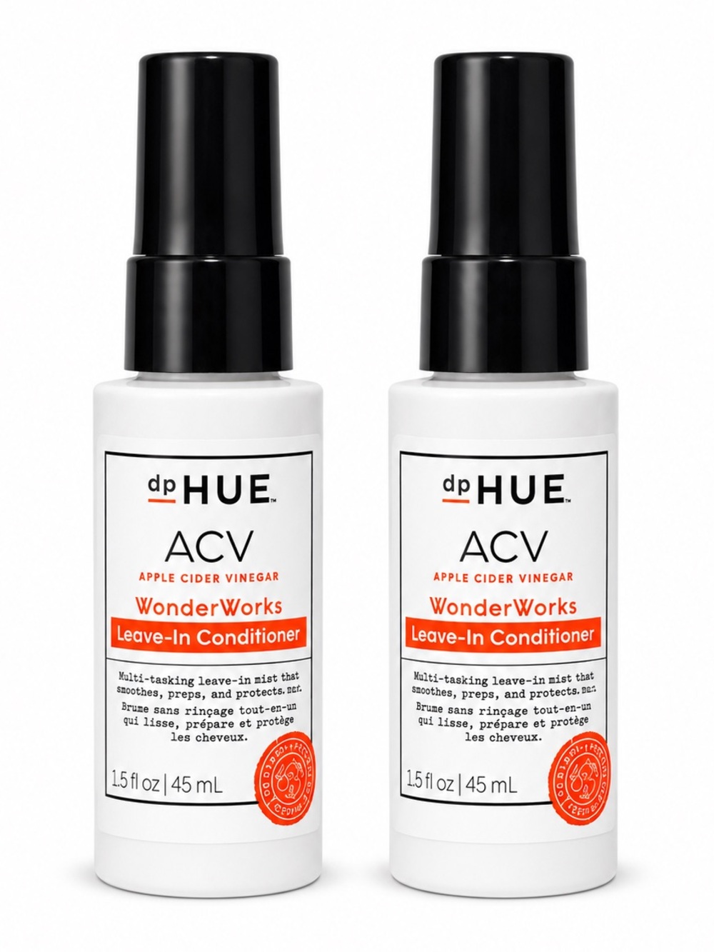 dpHUE Apple Cider Vinegar Wonderworks Leave-In Conditioner Mini Duo 45ml X 2